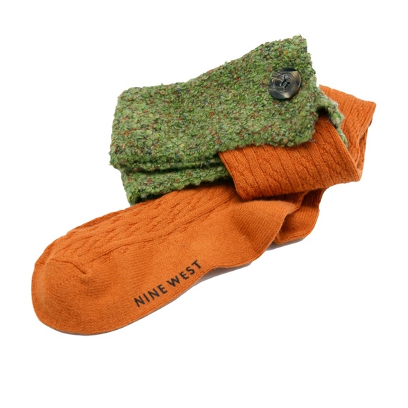 NINE WEST Cable Knit Knee Boot Boucle Cuff Socks - Picture 7 of 12